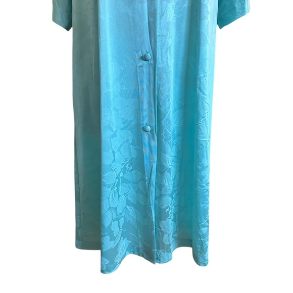Vintage vanity fair blue button up sleep wear nightgown size small - Picture 2 of 7
